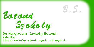 botond szokoly business card
